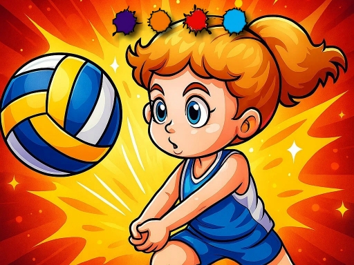 Volleyball Fun Coloring gameplay