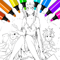 Anime Vampire Girl Coloring Pages gameplay