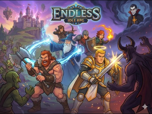 Endless idle RPG gameplay